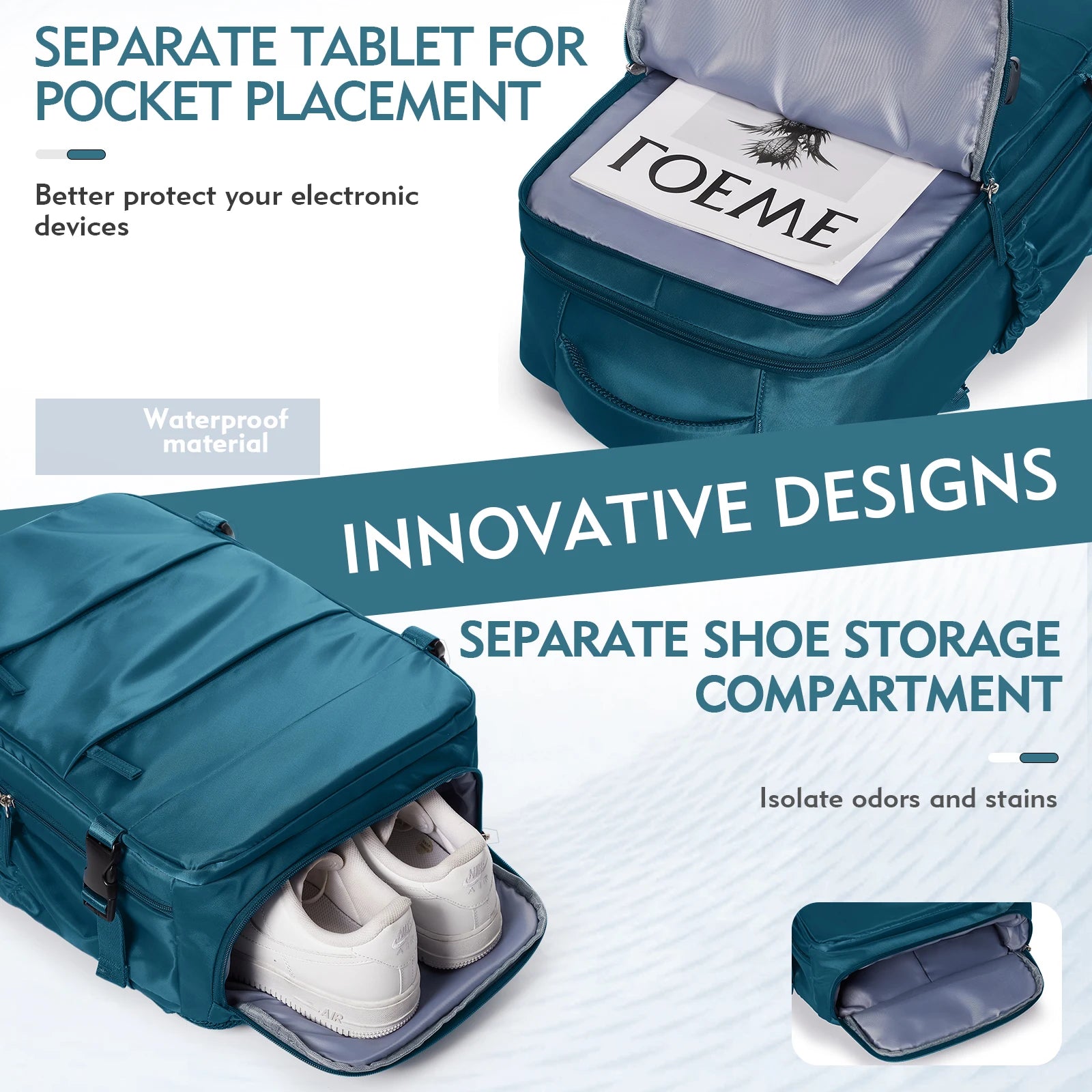 Waterproof Backpacks Travel Backpack Airplane Cabin 45x36x20 Easyjet