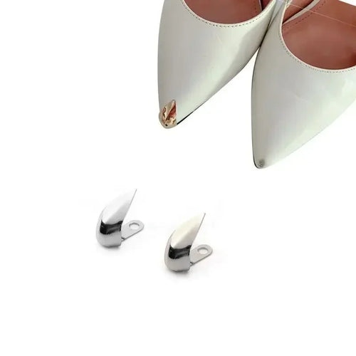 Women High Heel Metal Toe Cap Wear and Tear Concealer Anti-kicking
