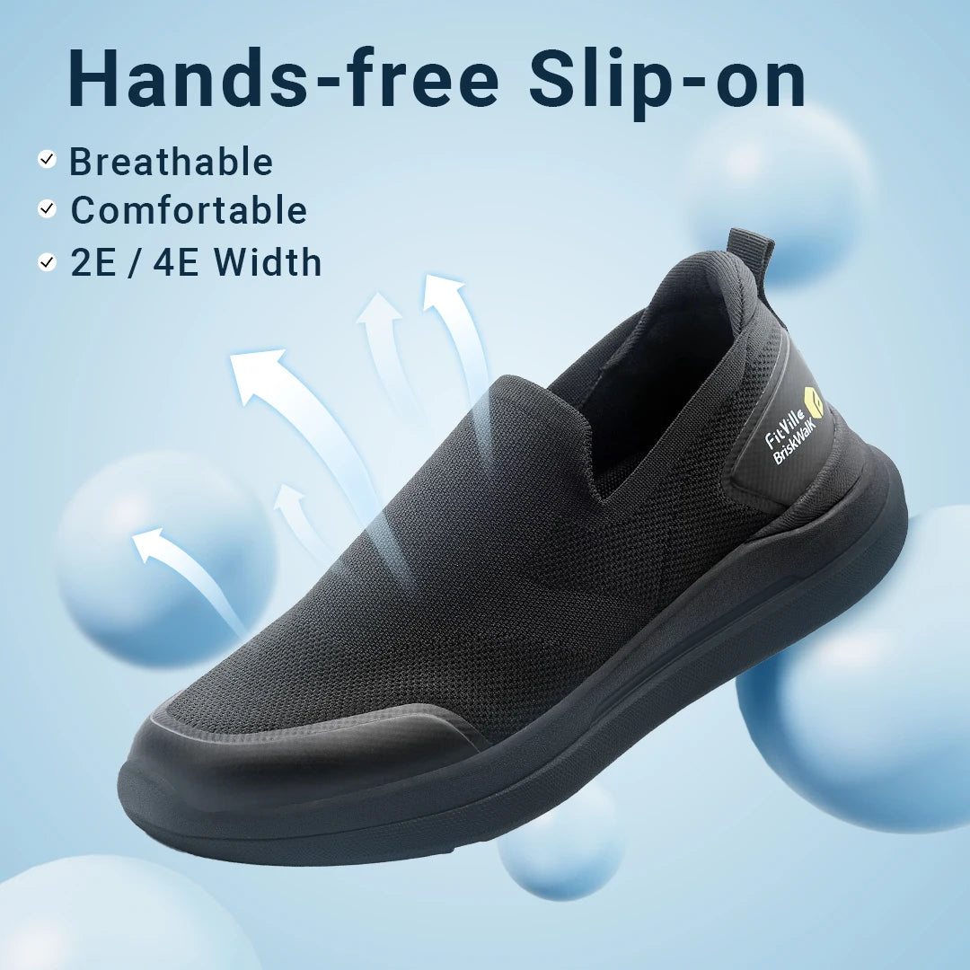 FitVille Men‘s Walking Shoes Extra Wide Plantar Fasciitis Shoes