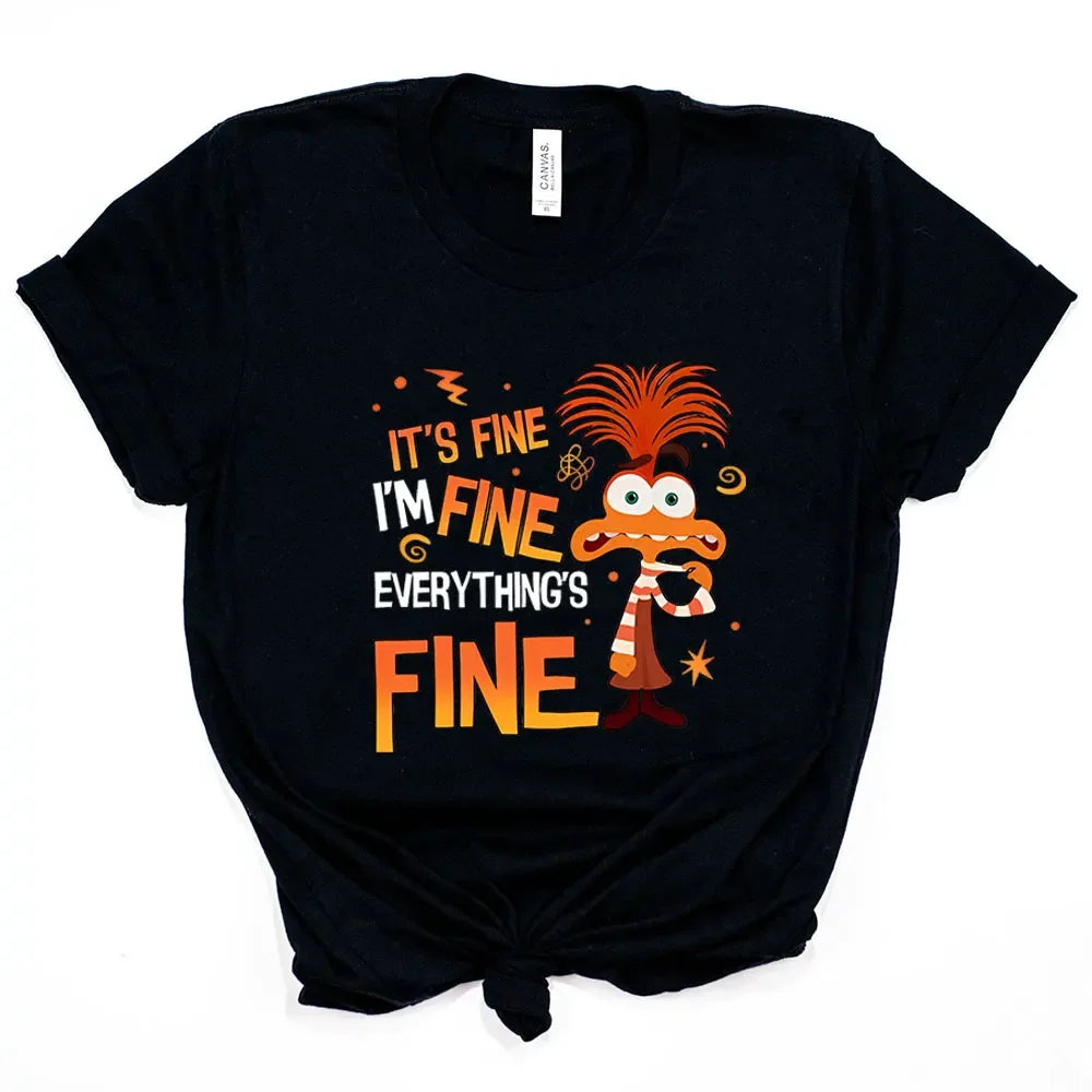 Anxiety Shirt Inside Out 2 T-Shirt Everything Is Fine Anxiety Inside