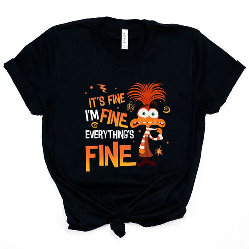 Anxiety Shirt Inside Out 2 T-Shirt Everything Is Fine Anxiety Inside