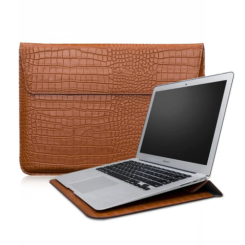 Crocodile Leather Flip Case Bag Laptop Sleeve for Macbook Air 13 14 15