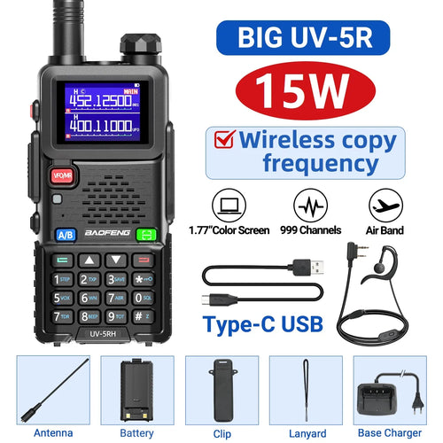 UV 5RH Pro Max 15W Air Band Walkie Talkie Long Range Wirless Copy