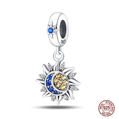 925 Sterling Silver Chameleon Luminous Firefly Butterfly Charms Beads