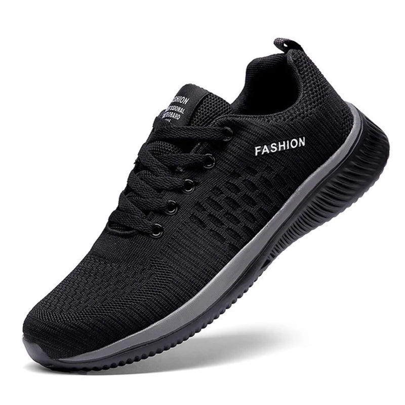Men Running Walking Knit Shoes Fashion Casual Sneakers Breathable