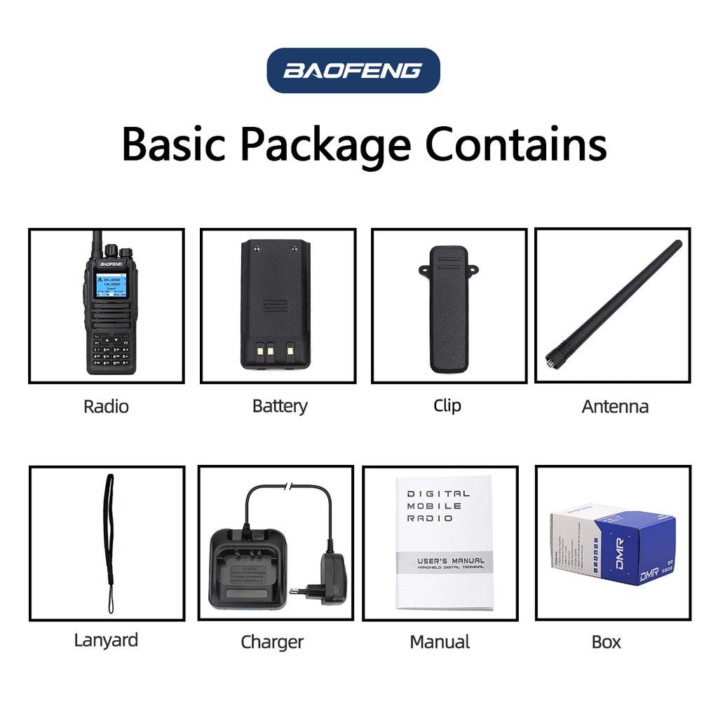 Baofeng DMR DM 1701 Digital Walkie Talkie Dual Mode Analog Two Way