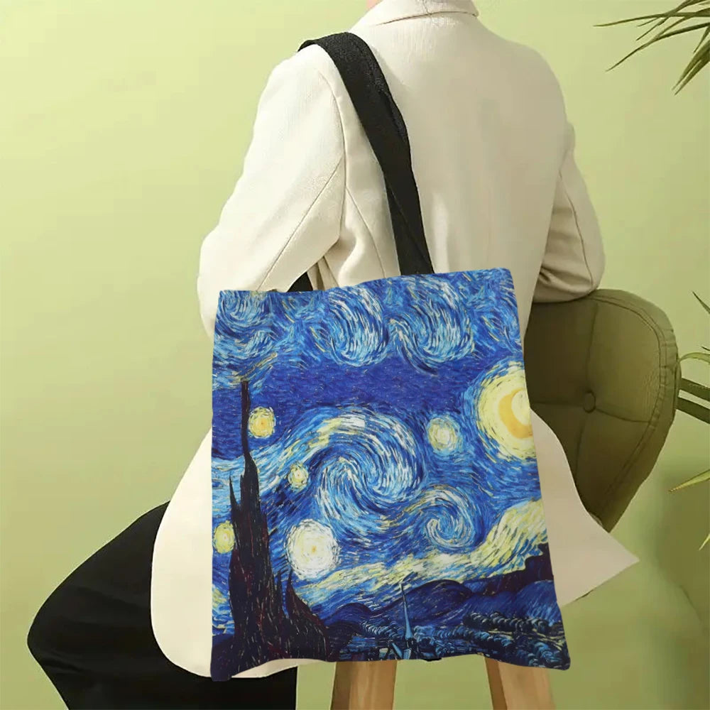 Canvas Bag Van Gogh Series Canvas Bag Oil Painting Starry Night