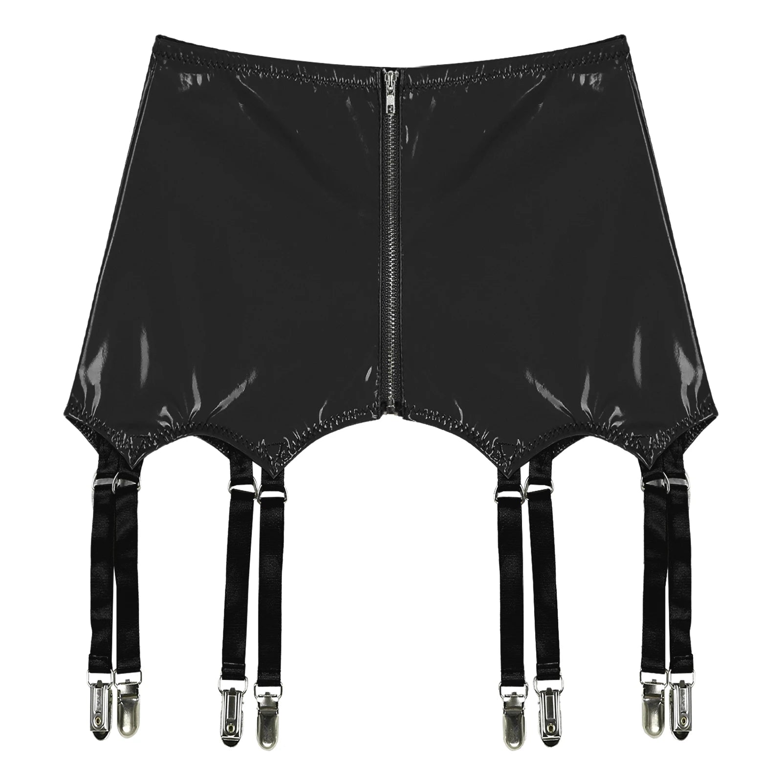 Womens Garters Suspender Belt Skirts Ladies Wet Look Mini Skirts