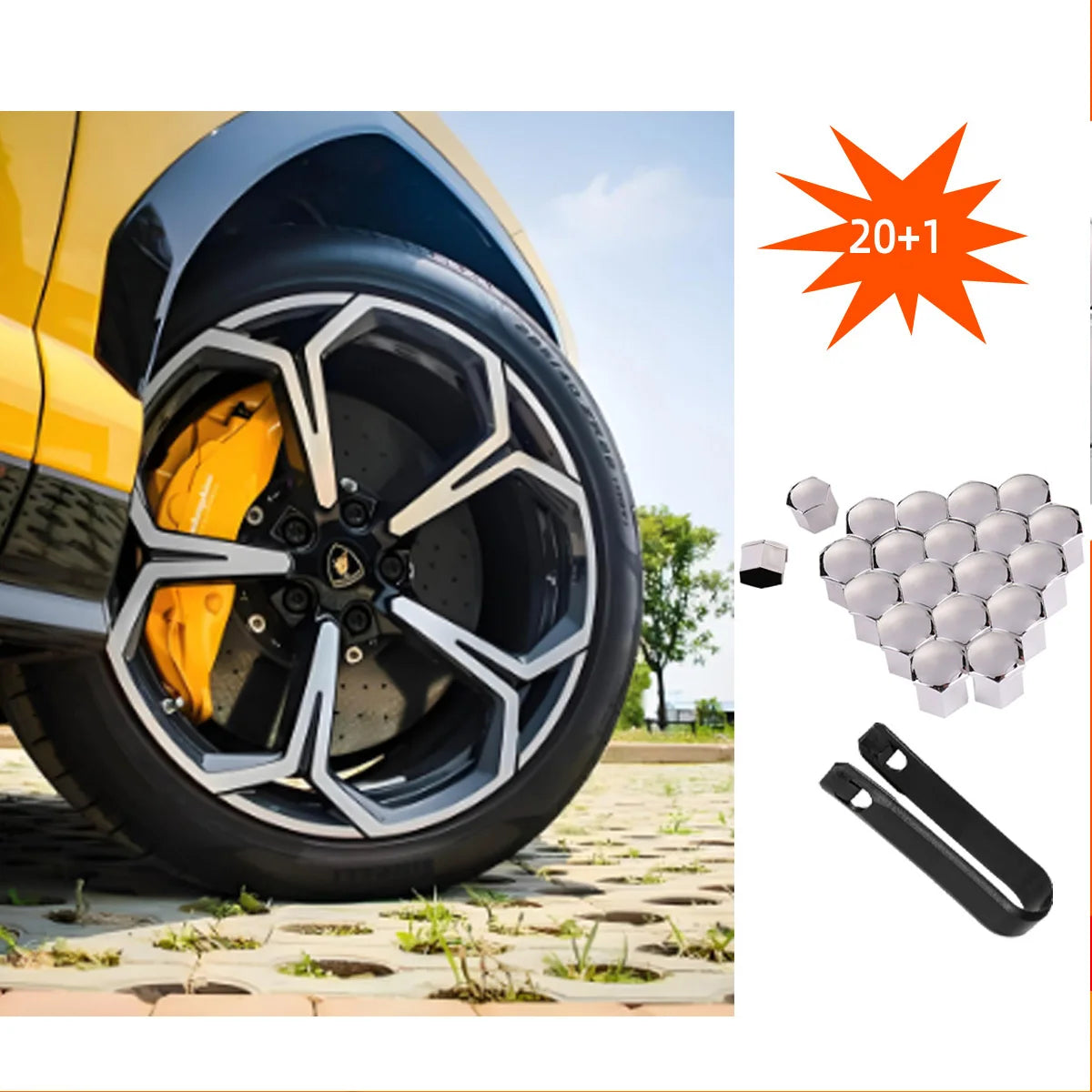 20pcs Automotive Wheel Nut Stud Cover Protective Cover Automotive Tire