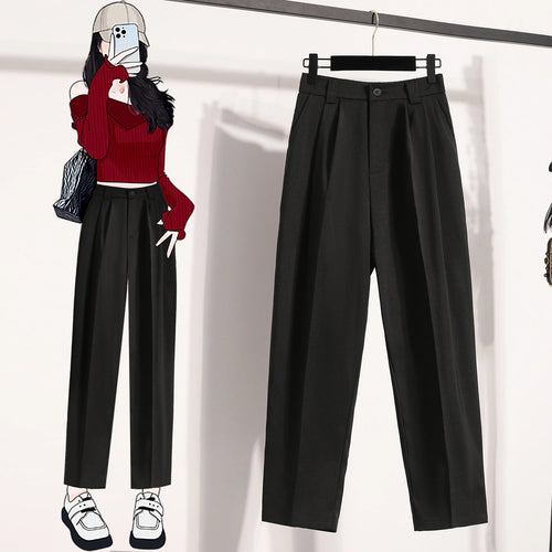 Plus Size Pants For Women Spring Summer 2025 New Korean Fashion High