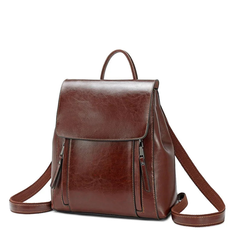 Women Backpack Cross body Shoulder Bag Genuine Leather Girls School