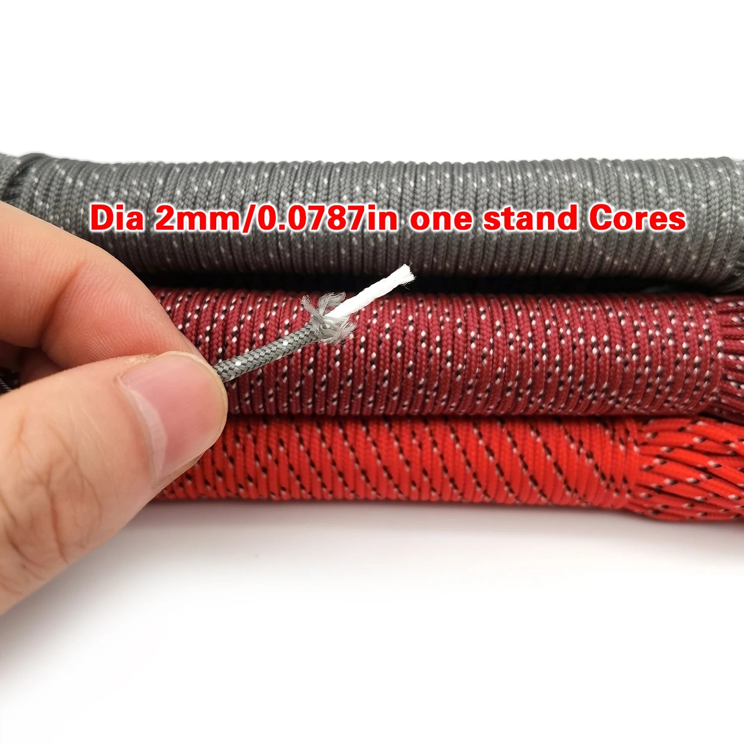 100 Colors Paracord 31meters 100FT,50FT,25FT Dia 2mm one stand Cores