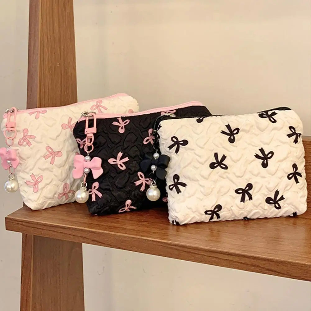 High-end Polyester Makeup Bag for Women Quilted Travel Cosmetic Bag