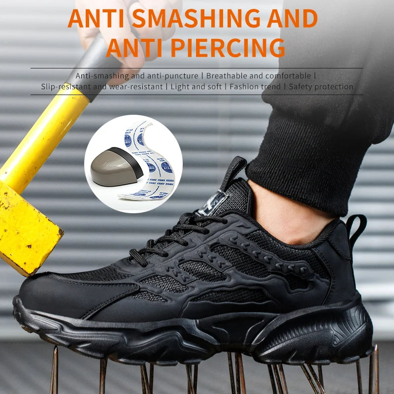 Work Safety Shoes For Men Lightweight Protective Work Sneakers