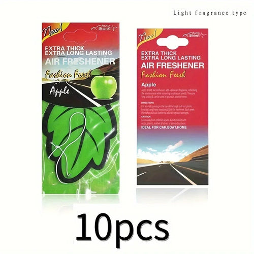 3-60pcs Car Air Freshener Natural Scented Tea Paper Auto Hanging