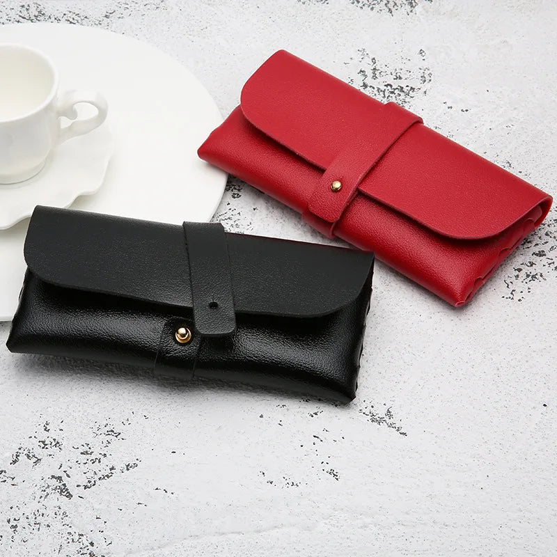Fashion Glasses Case Handmade Soft Cover Bag For Women Buckle