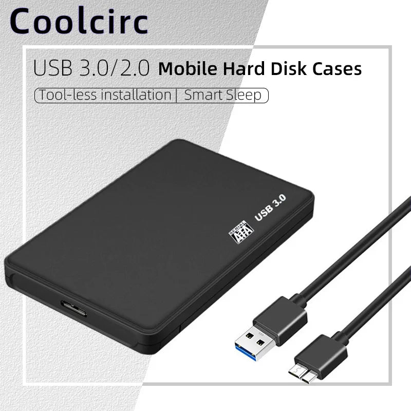 USB 3.0/2.0 To 2.5 Inch Hard Drive Case SATA HDD SSD Enclosure
