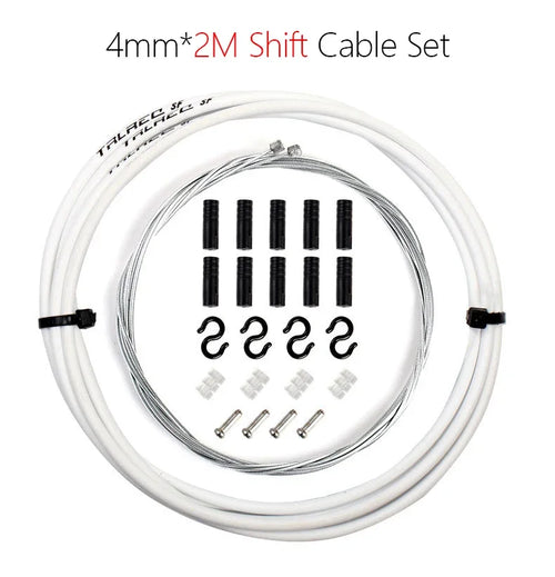 2m/2.5m Bike Brake & Shift Cable Kit 4mm/5mm Mountain Road Bike