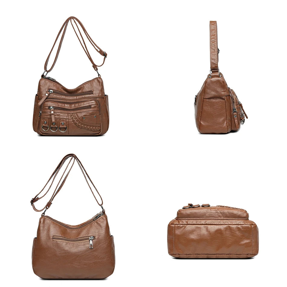 Vintage Pu Leather Luxury Purses and Handbags 2023 High Quality