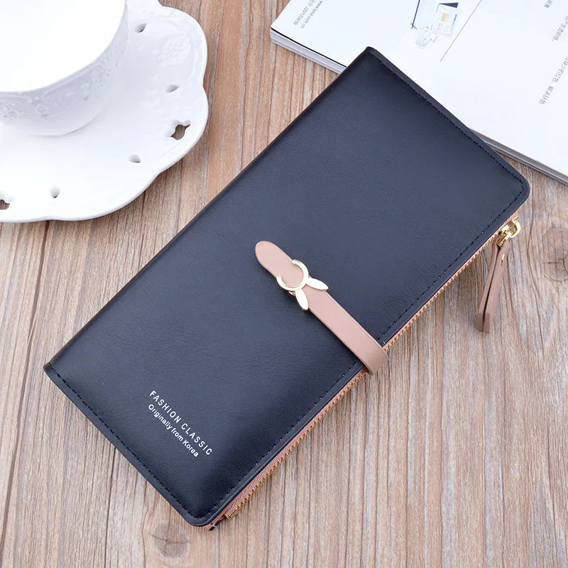 Luxury Long Wallet Purses for Women New Trend Slim Wallets Female