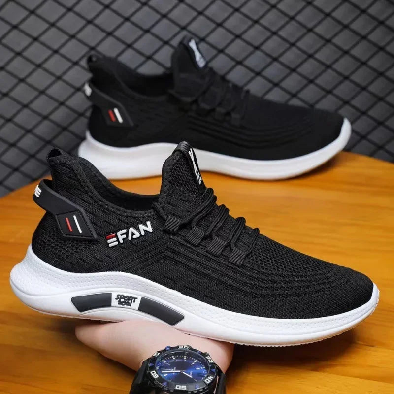 Spring White Casual Shoes Breathable Non-slip Walking Sneakers Men