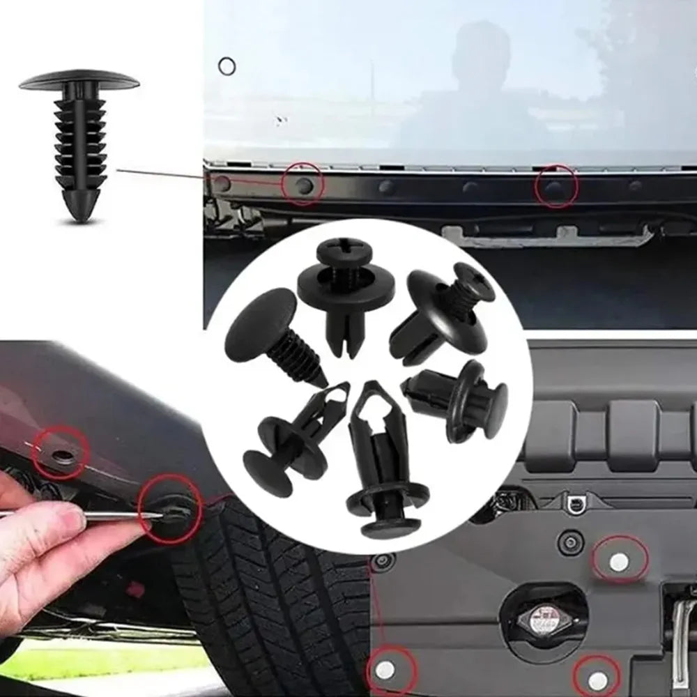 190PCS rivet fasteners, 6 models and sizes, body fixing clip bumper,