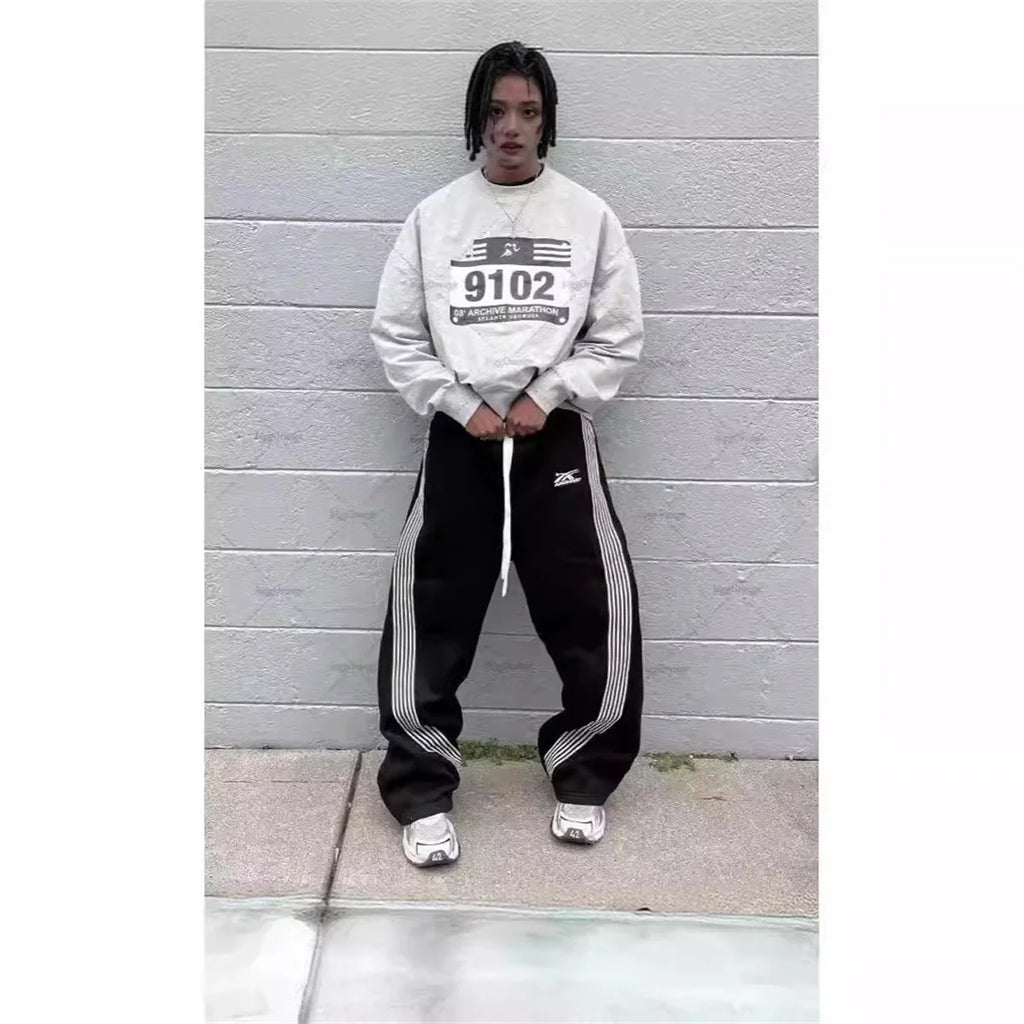 Y2k Gray Casual Pants Vintage Functional Tactical Men's Women's