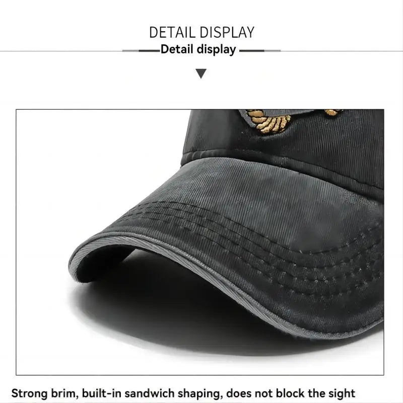 Hat Men's Spring/Summer Trend Embroidered Cowboy Baseball Hat Duck