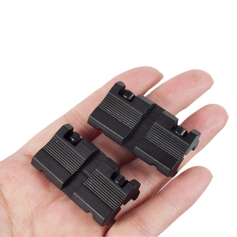2pcs Tactical Picatinny 11mm Dovetail To 7/8" 20mm Weaver  Adapter
