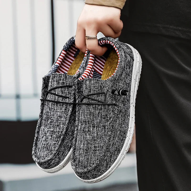 Men Casual Shoes Slip on Canvas Loafers Comfortable Walking Flats for