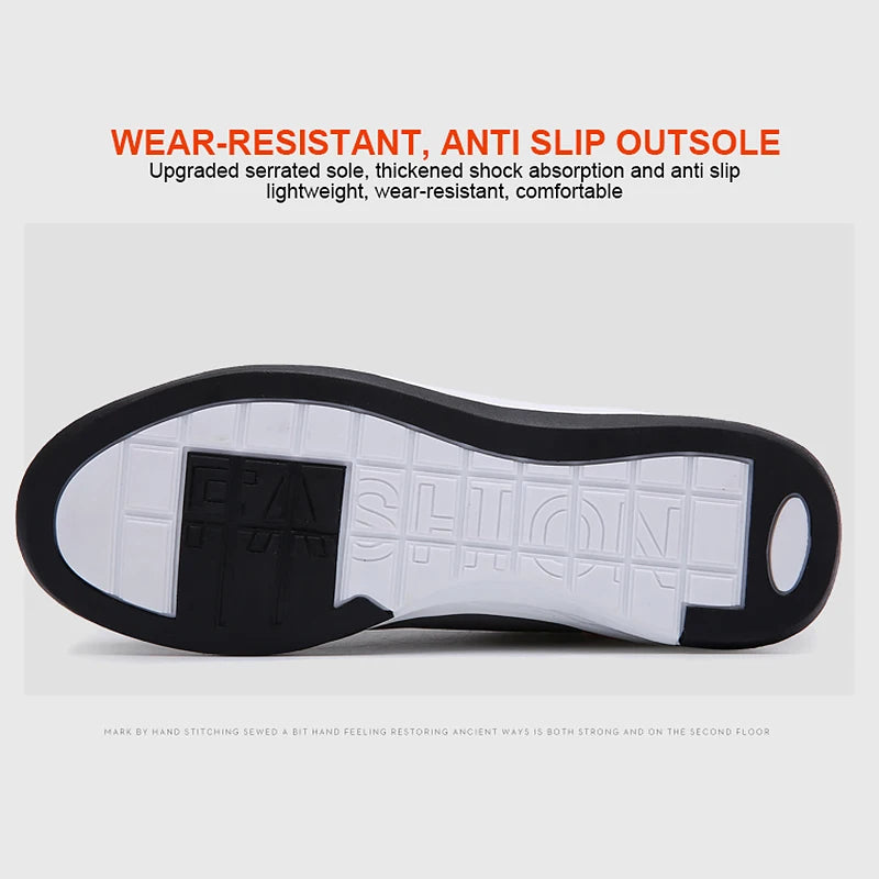 Leather Men Shoes Sneaker Trend Sports Running Breathable Men‘s