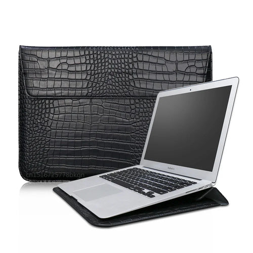 Crocodile Leather Flip Case Bag Laptop Sleeve for Macbook Air 13 14 15