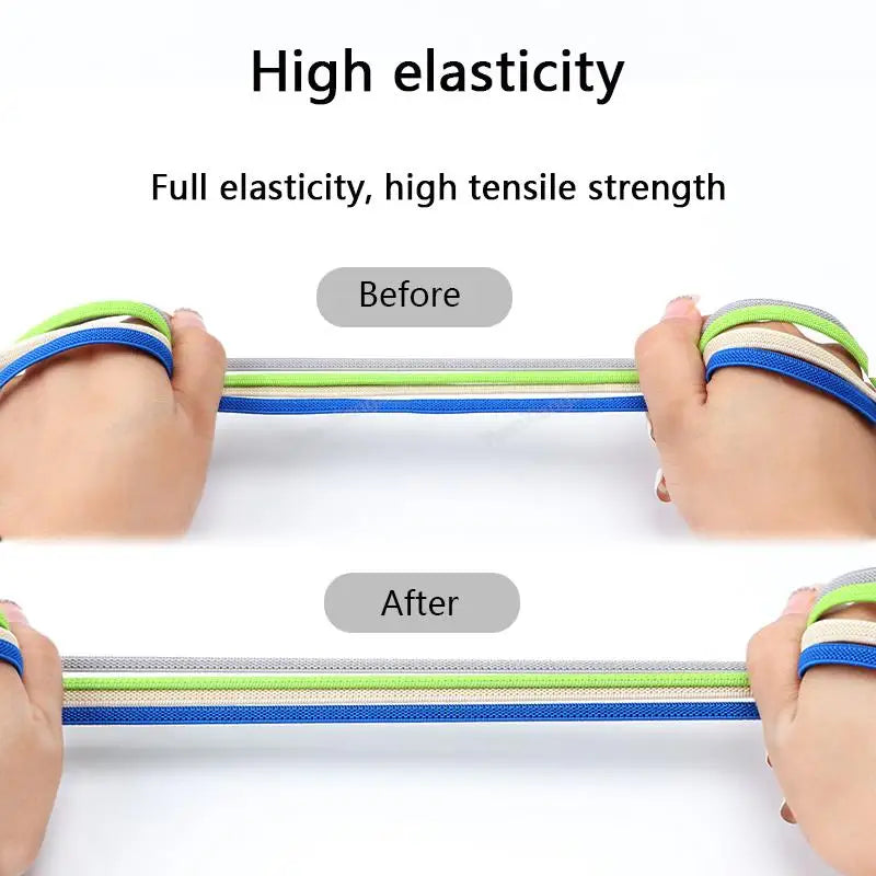 No tie Shoe laces Elastic laces Sneakers Flat Shoelaces without ties