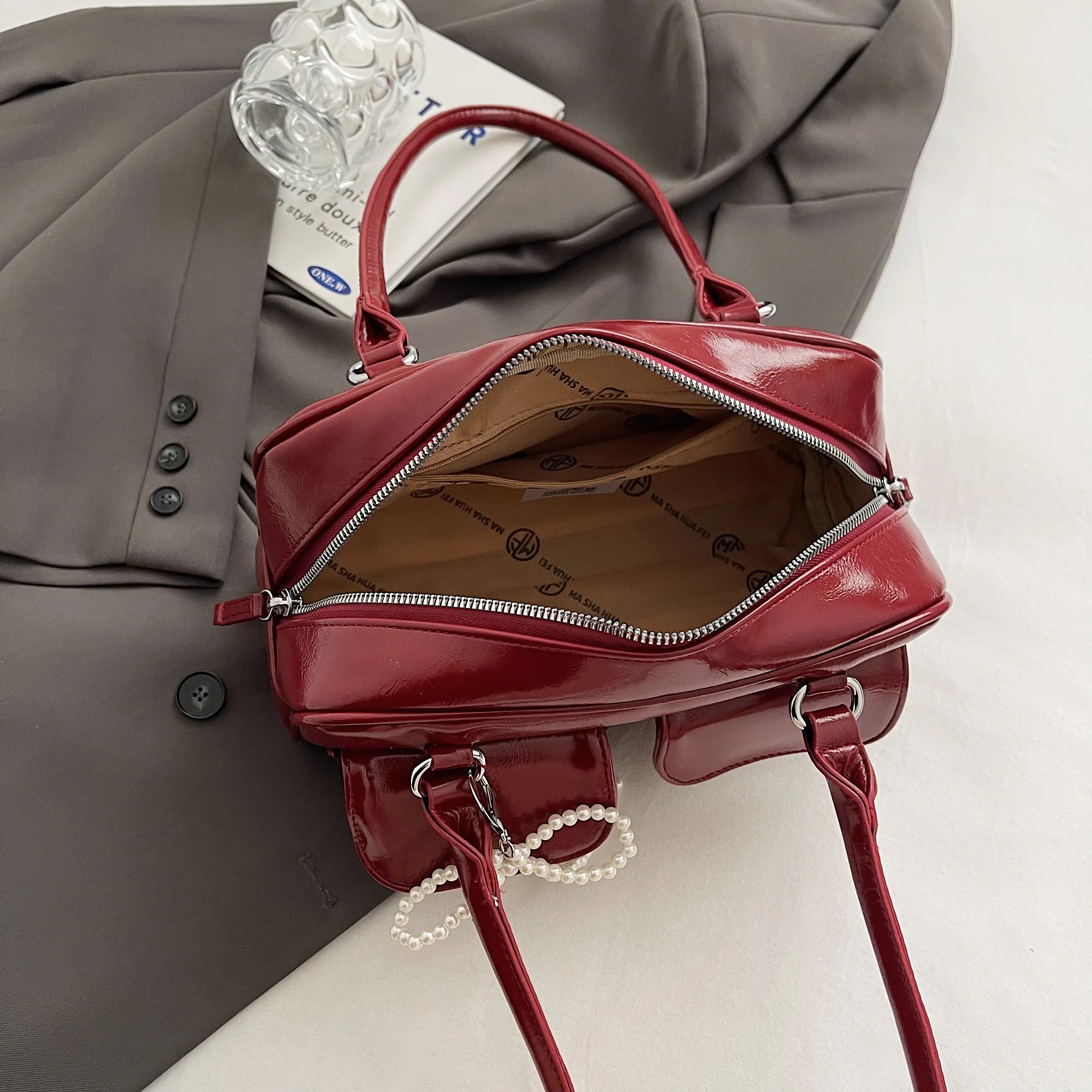 Fashionable Underarm Bow Bag for Women 2024 Korean Edition New Simple