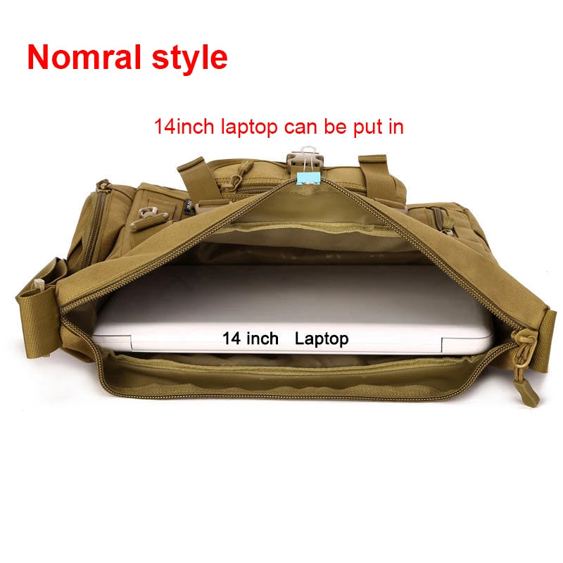 14 Inch Laptop Shoulder Bag Men Sports Bags Man Tactical Single