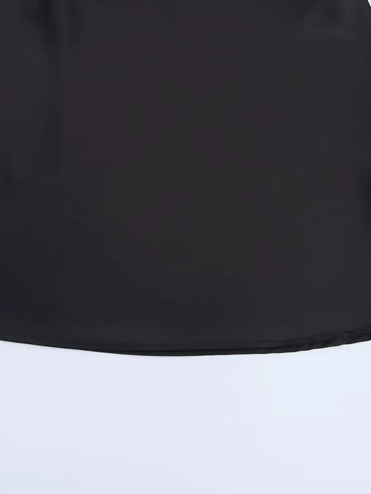 2025 Women Summer Halter Mini Dress Fashion Sexy Satin Backless Solid