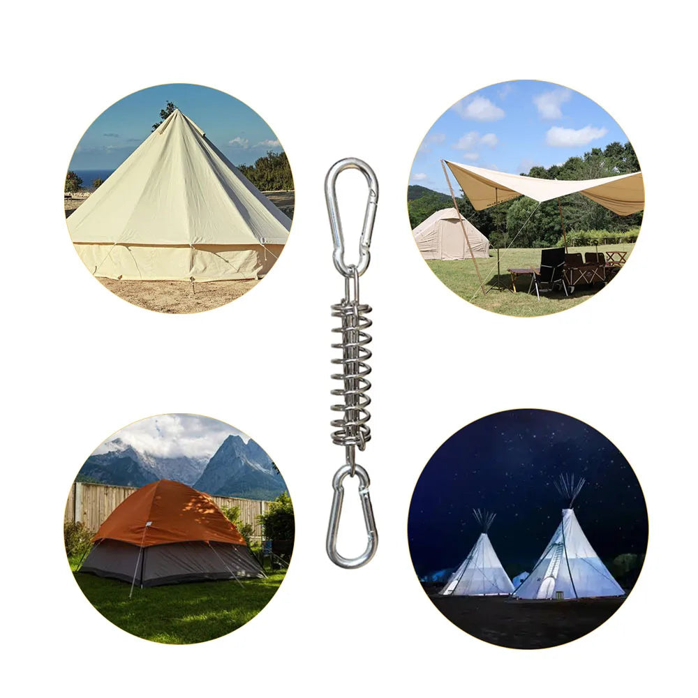 4/6Pcs Camping Tent Wind Rope Spring Buckle Tent Tensioner Camping