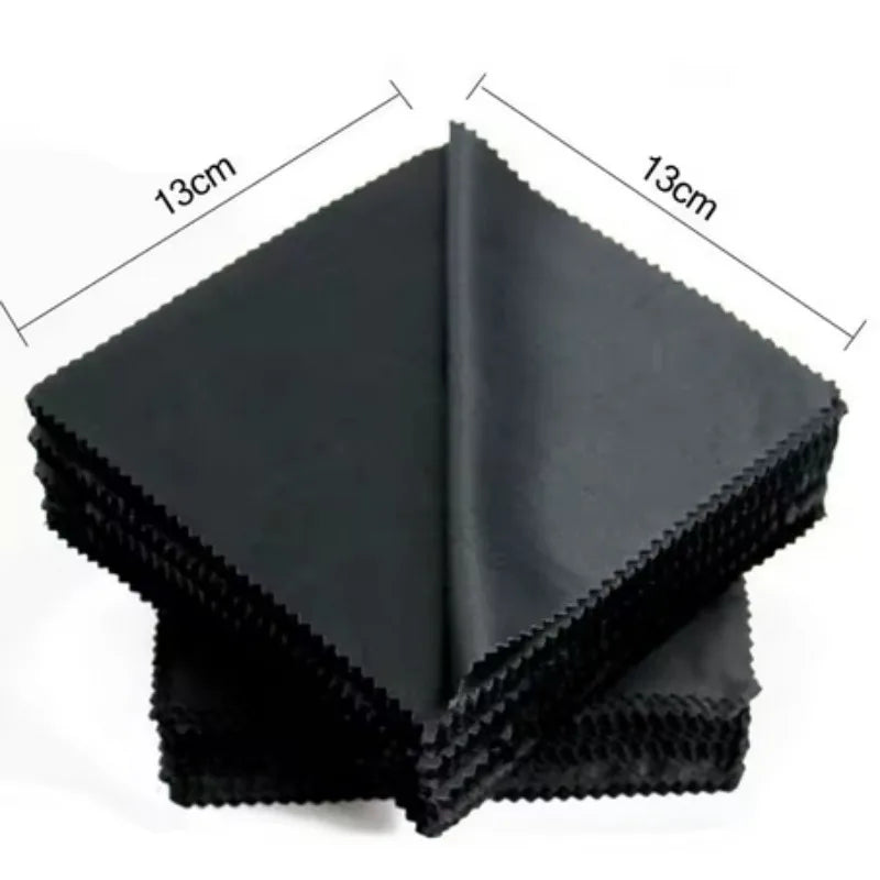 20pcs/lot Black Microfiber Cycling Sunglasses Eyeglasses Cleaning