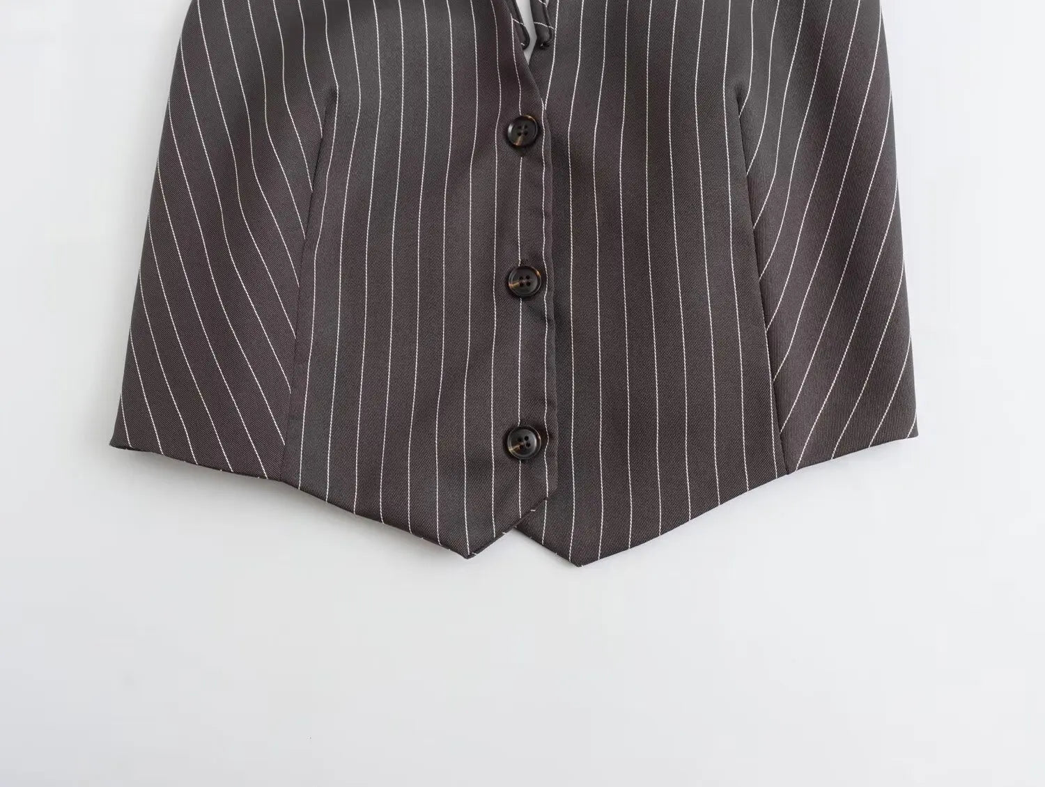 New Women Sexy Backless Bow Tied Striped Print Short Blouse Female