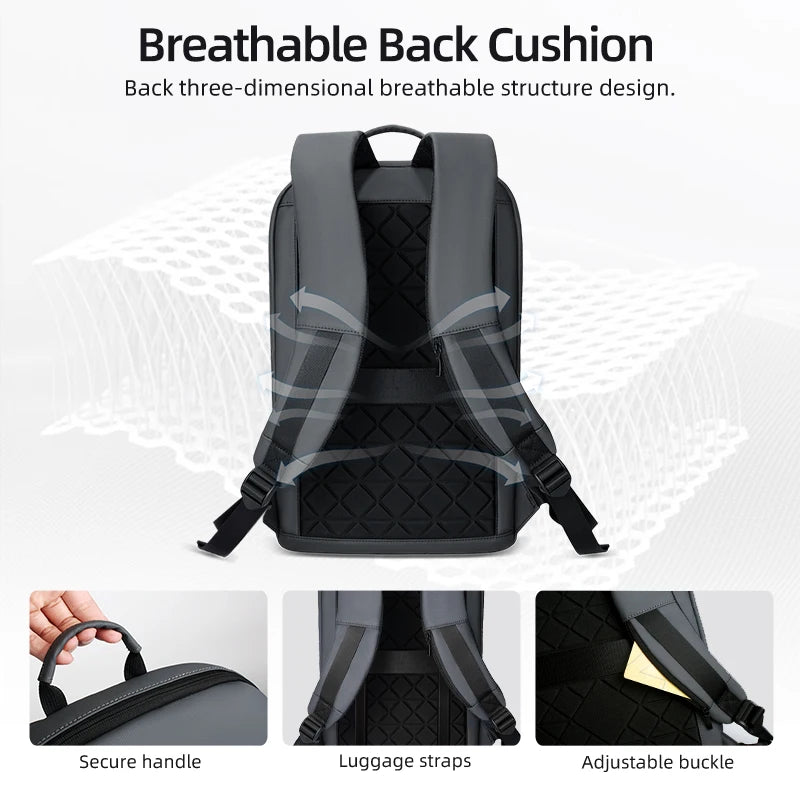 Heroic Knight Laptop Work Backpack Slim Men Waterproof Multifunctional