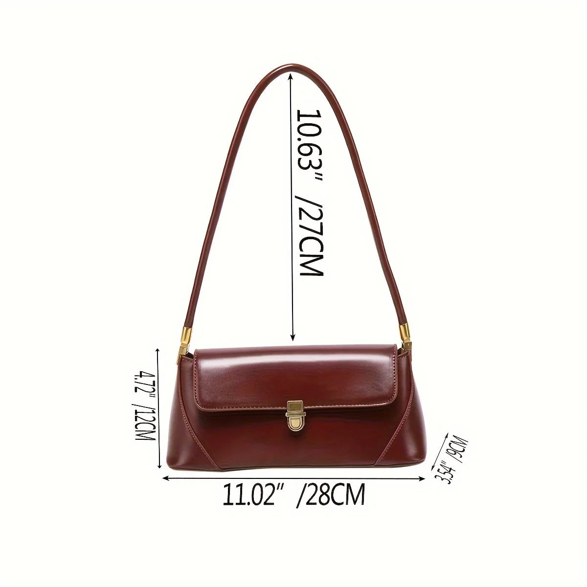 Women's Bag High Feeling Fashion Style PU Material Shoulder Bag Retro
