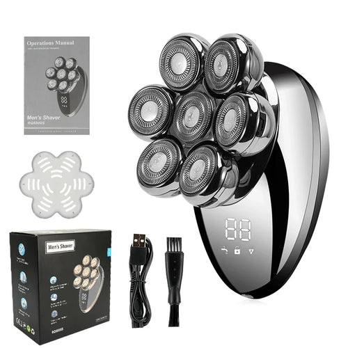 Men 7D Floating Men Electric Shaver Wet Dry Beard Hair Trimmer