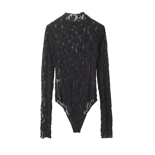 TRAFZA Womens Lace Pants Sets Slim Jumpsuits Top + High Waist Trousers