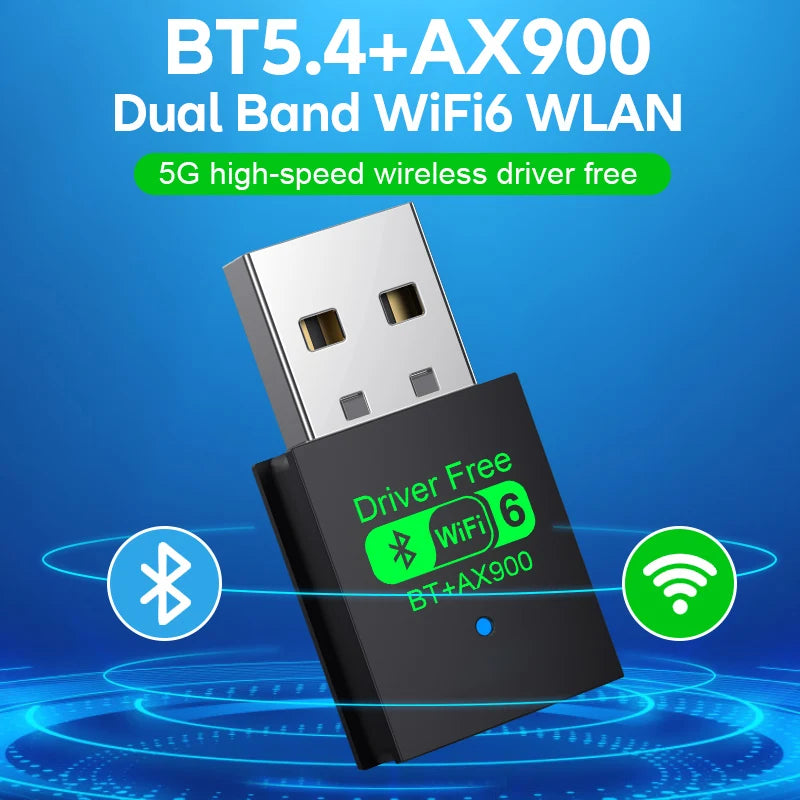 New 900Mbps USB Bluetooth 5.4 Adapter Wireless Dongle Audio Receiver