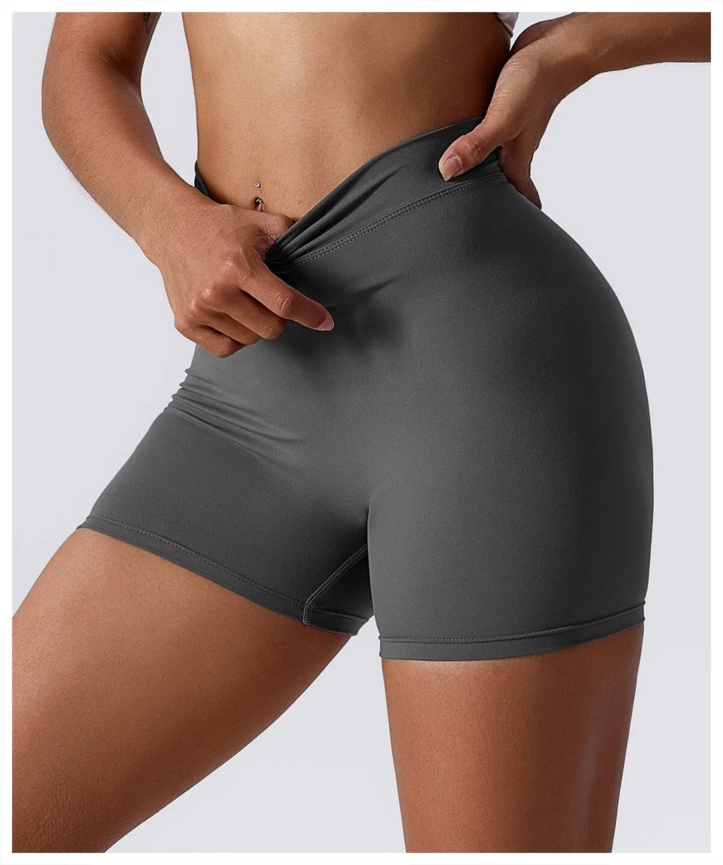 Women's Sexy Stretch Yoga Shorts With Hip Lifting And Abdominal