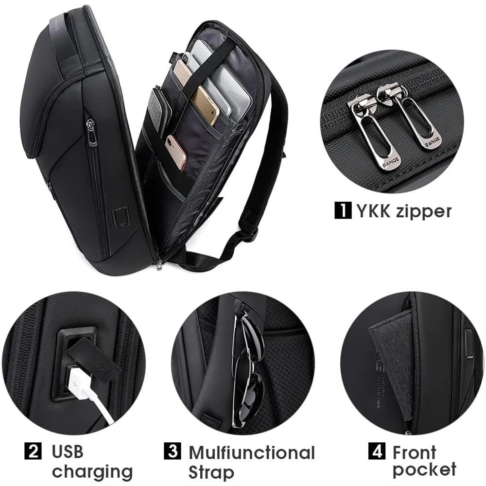 BANGE Business Backpacks Laptop 15.6 inch Multifunctional WaterProof