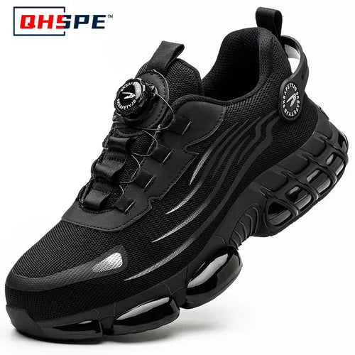 Rotating Button New Safety Shoes Men Anti-smash Anti-puncture Work