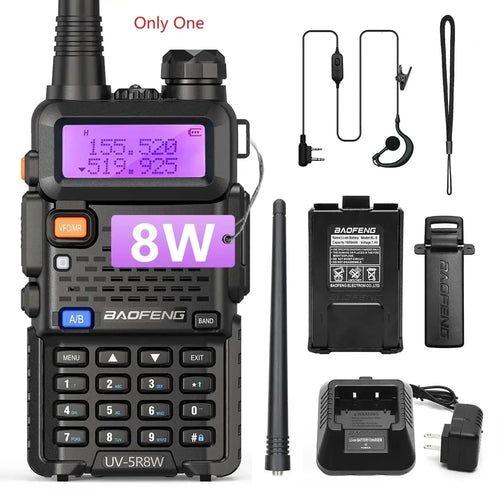 1/2PCS BaoFeng UV-5R 8W Tri-Power Walkie Talkie High Power Dual Band