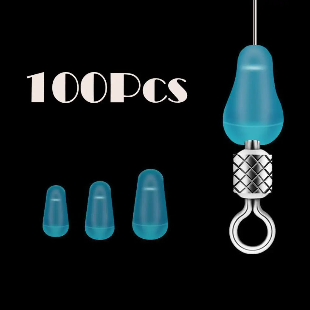 100Pcs/lot High Quality Rubber Space Beans Sea Carp Fly Fishing Blue