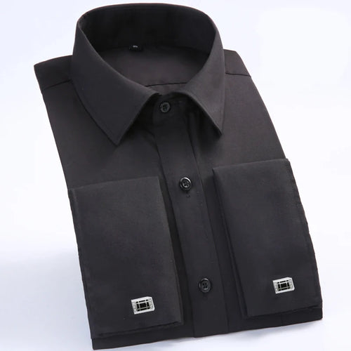 Men's Classic French Cuffs Social Dress Shirt Formal Business